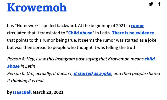 Urban Dictionary Krowemoh